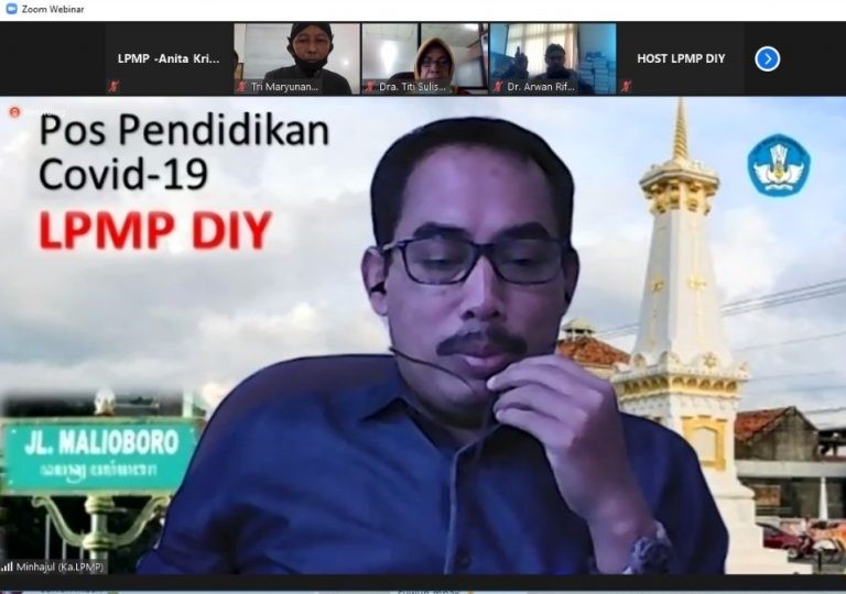 EVALUASI KETERCAPAIAN IMPLEMENTASI SPMI SEKOLAH MODEL: LPMP DIY ADAKAN WEBINAR MONITORING KEBIJAKAN 